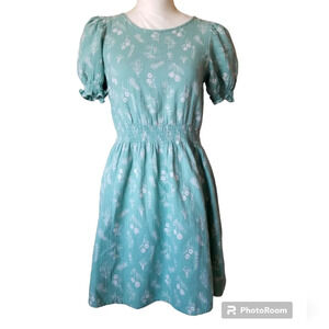 Cat & Jack Botanical Linen Style Girls Dress